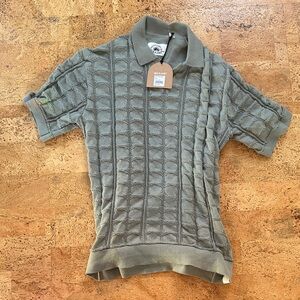 Free Planet Olive Green Casual Button Down Shirt NWT